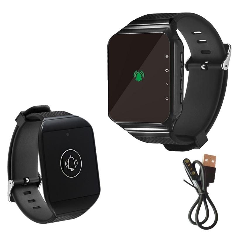 Rechargeable Alarm Wrist Device for Hospital Use Wireless Calling Pager System Watch Receiver Nurse Call Bracelet 1