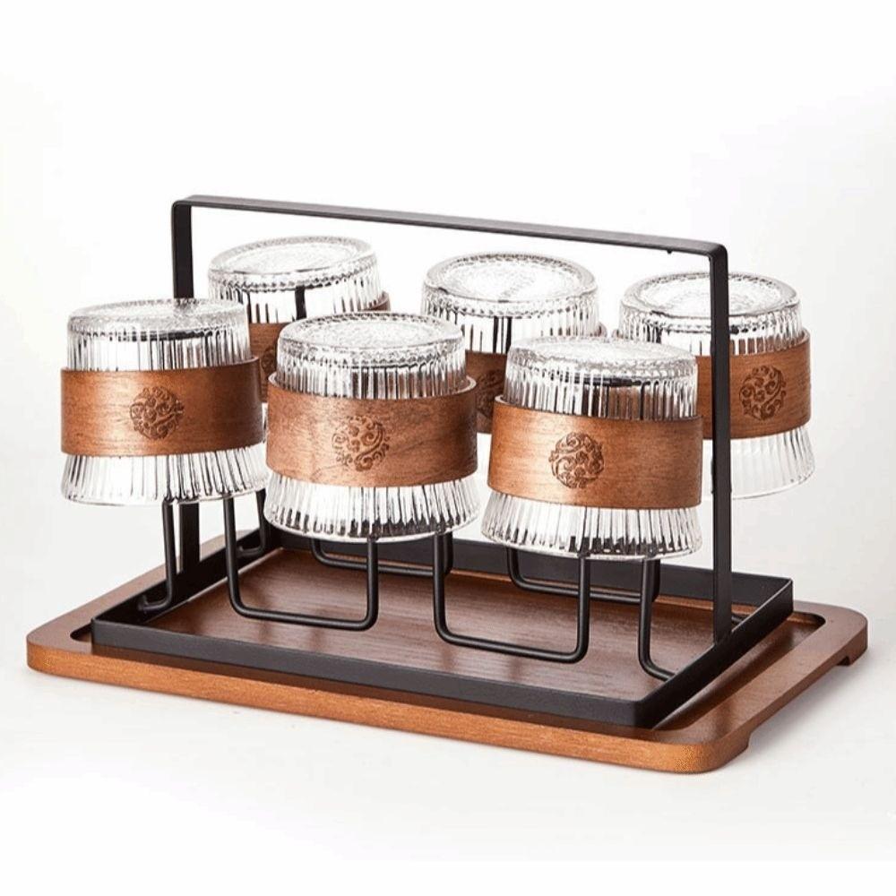 With Tray Tea Cup Rack Durable Water Cup Shelf Cup Accessories Glass Cup Stand Hospitality