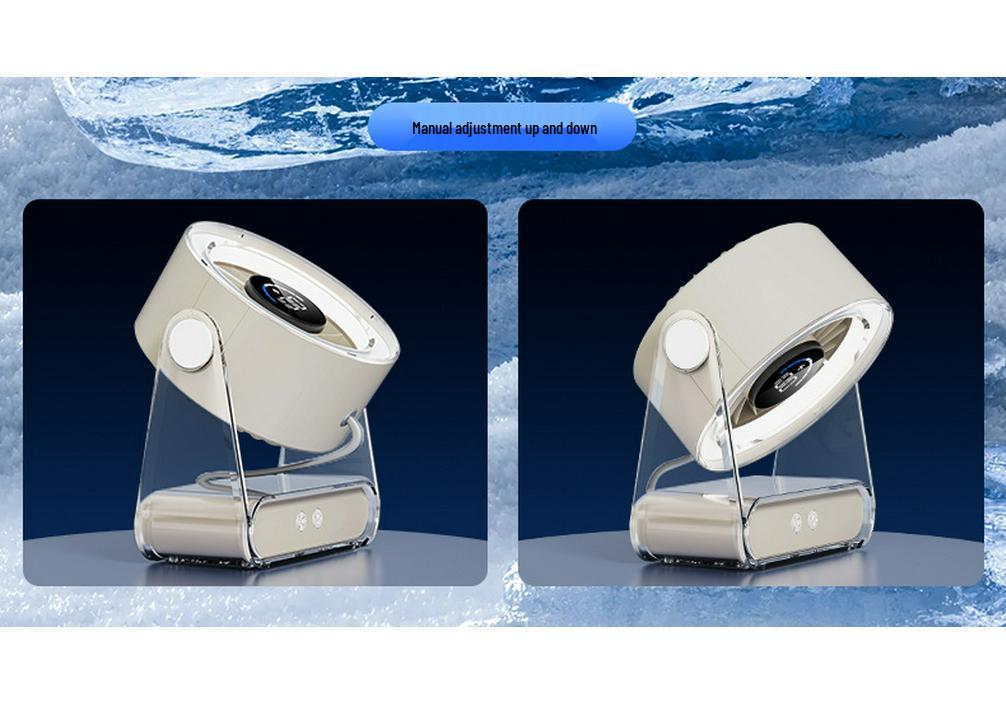 Compact USB Desktop Fan with Digital Display & Remote Control – Quiet Cooling for Dorms and Offices