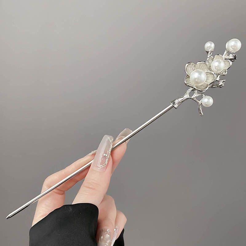 

Серебряная женская заколка для волос высокого класса в китайском стиле 2024 для прически пучок