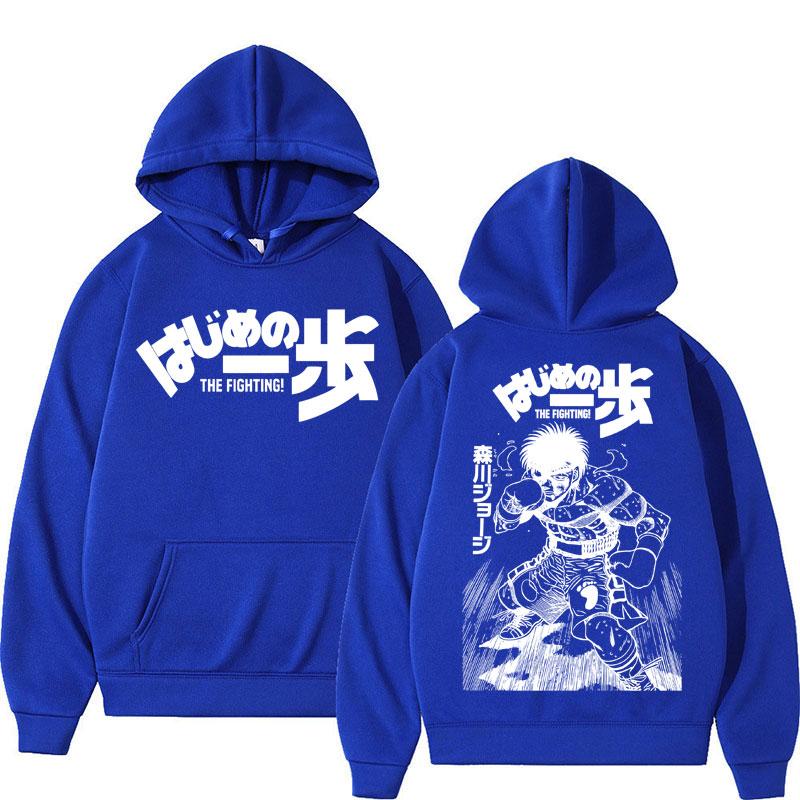 Anime Hajime No Ippo Kamogawa The Fighting Hoodie Makunouchi Takamura KGB Manga Sweatshirt Oversized Fleece Warm Gifts
