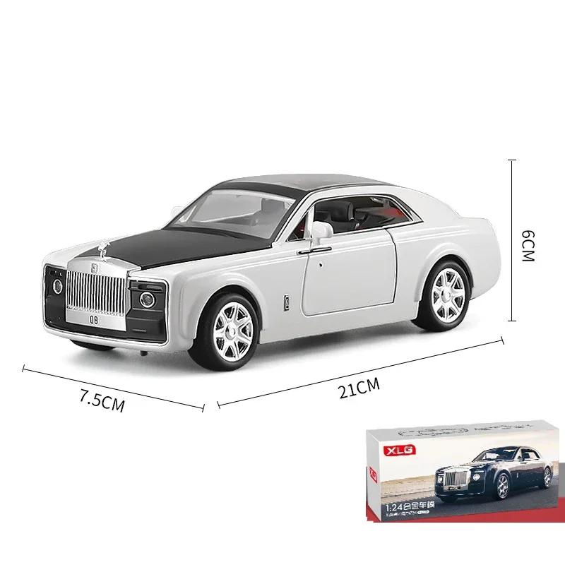 1:24 Rolls-Royce Sweptail Modelo de Carro de Liga Diecasts e Veículo de Brinquedo Metal Modelo de Carro de Brinquedo Coleção Simulação Som Luz Presente para Crianças