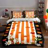 Striped, Festive, Autumn. Bedding Duvet Cover Sets Duvet Covers Pillowcases Gifts (1 * Duvet Cover 2 * Pillowcases, Without Duvet Insert)