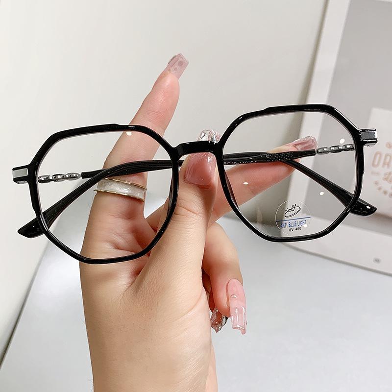 TR90 Polygonal Anti-Blue Light Glasses for Men & Women - Kuaishou Live Broadcast Korean Style Myopia Frames