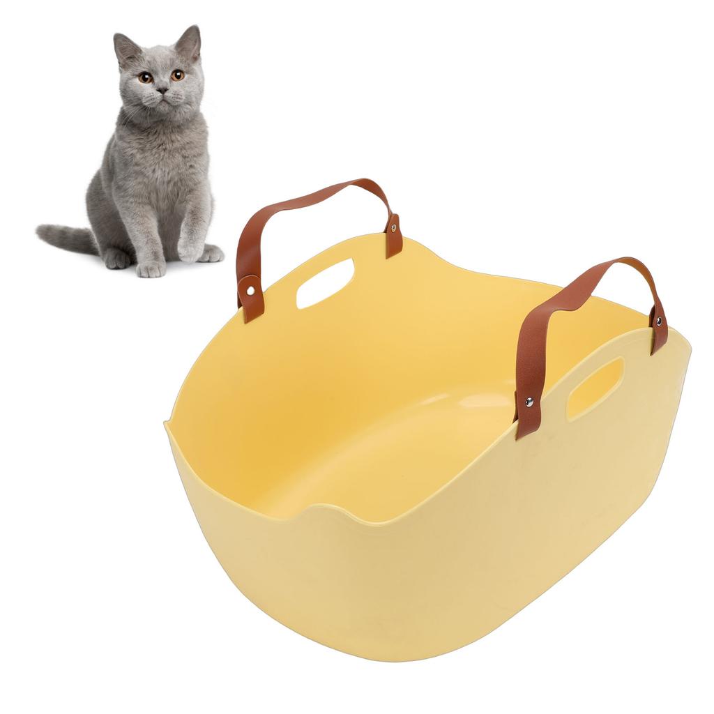 Portable Cat Litter Box Super Large Capacity   Proof Handheld Cat Litter Box Basket for Travel