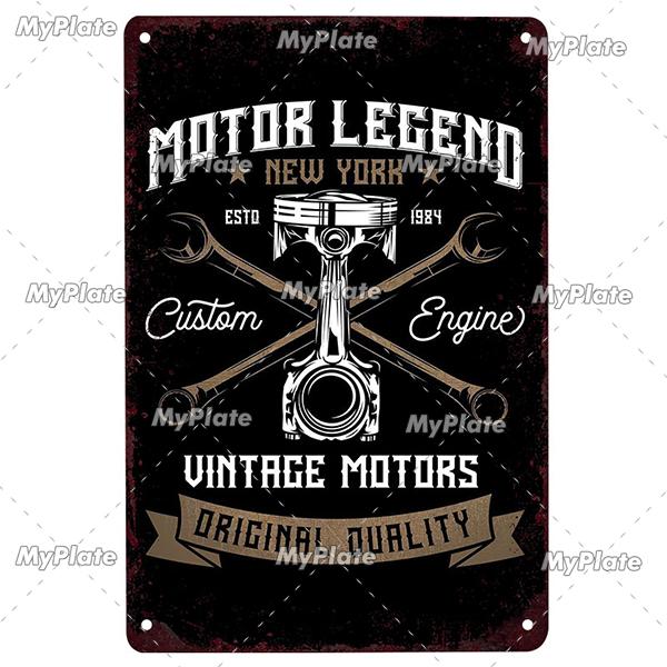 Motorrad Metall Zeichen Vintage Plaque Zinn Zeichen Wand Dekor Für Garage Club Platte Handwerk Fahrt Biker Poster Hot Rod
