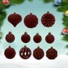 Christmas Ornaments Set Shatterproof Flocked Ball Christmas Tree Decorations 48 Pieces Seasonal Party Decorations For Fireplace