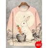Spring Autumn Sweatshirt Pullover Women Casual Japanese Art Animal 3D Printed O Neck Long Sleeve Hoodies Unisex Pullovers