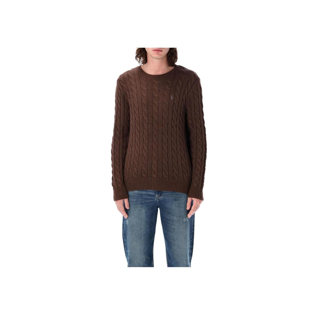 Polo Ralph Lauren Einfarbig Rundhals Langarm Pullover Herren Pullover Braun 710775885-512