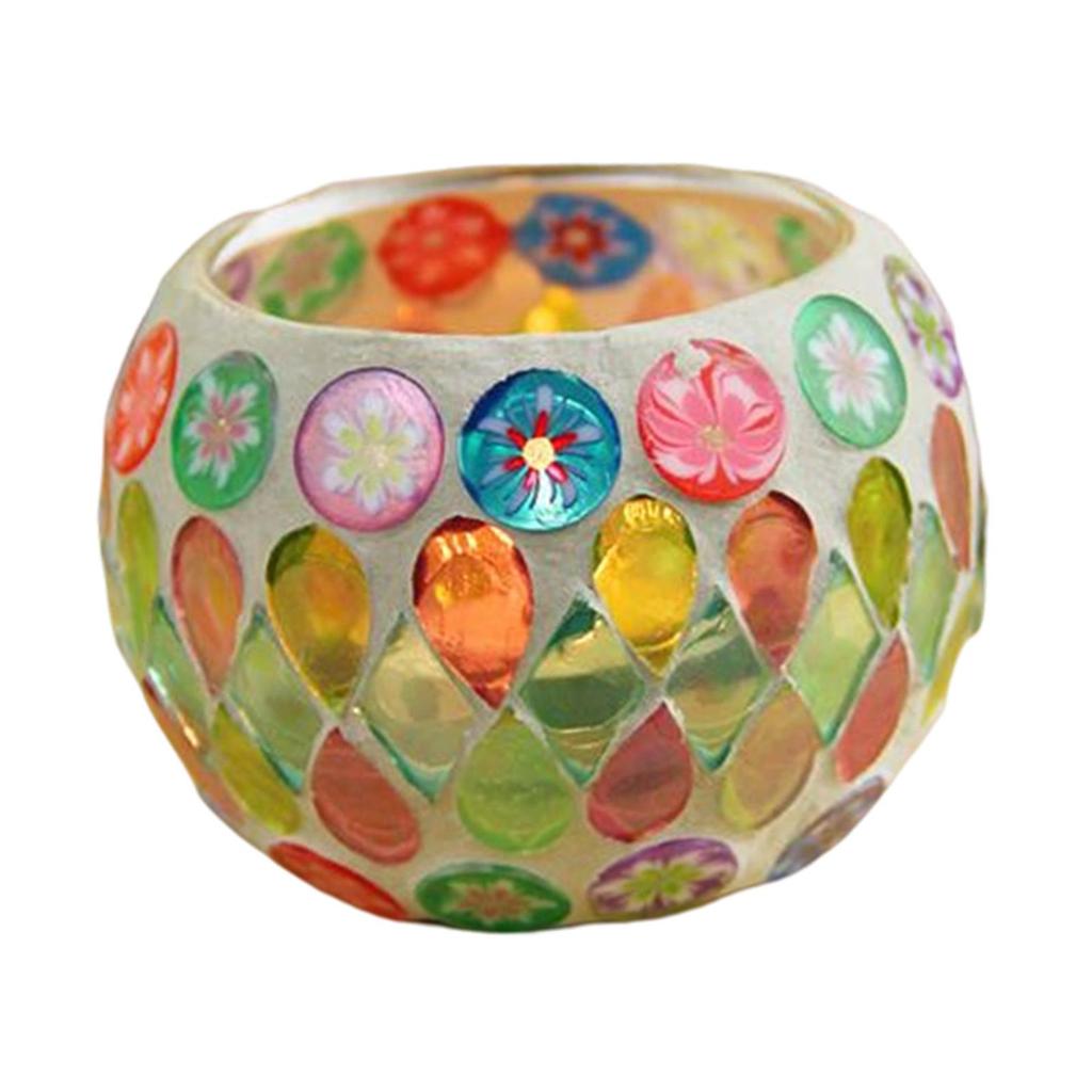Tea Light Candle Holder Handmade Candle Multicolor Votive Candle Stand for