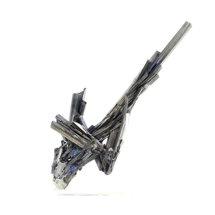 Pierres et Minéraux. Stibnite (21 cm). 1874.0 ct. Wuning Mine, Jiangxi, Chine.