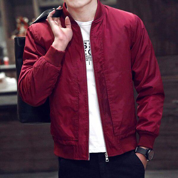 Arrivo Primavera Autunno Giacche da uomo Cappotti di moda solidi Maschile Casual Slim Colletto alla coreana Bomber