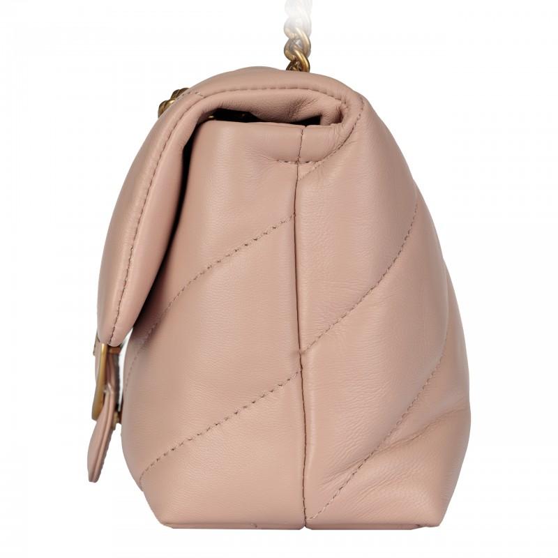 Pinko Leather Messenger Bag Love Puff Mini CL