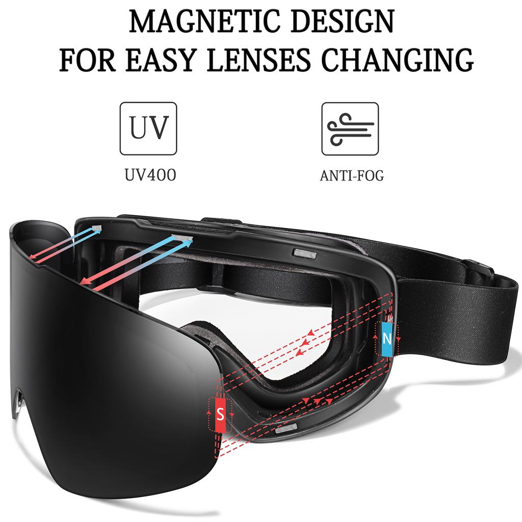 Outdoor SKI Goggles Winter Sports UV400 Anti-Fog Snowboard Eyewear For Men And Women Teen Charistmas and New Year Gifts