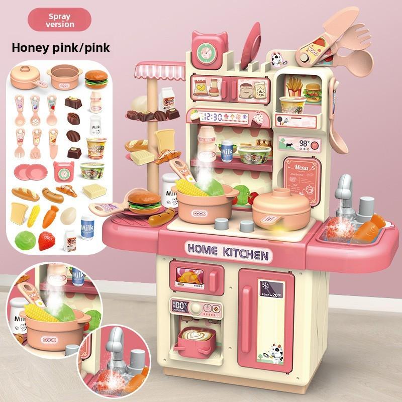 Children Mini Kitchen Playset Plastic Imaginative Cooking Role Play Girls Boys