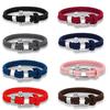 European American Fashion Stainless Steel U-shaped Horseshoe Buckle Trendy Unisex Black Rope Double-layer Bracelet
