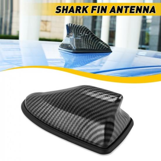 Fin Car Roof Trim Antenna Fiber Carbon Radio FM/AM Shark Antena Cover Waterproof