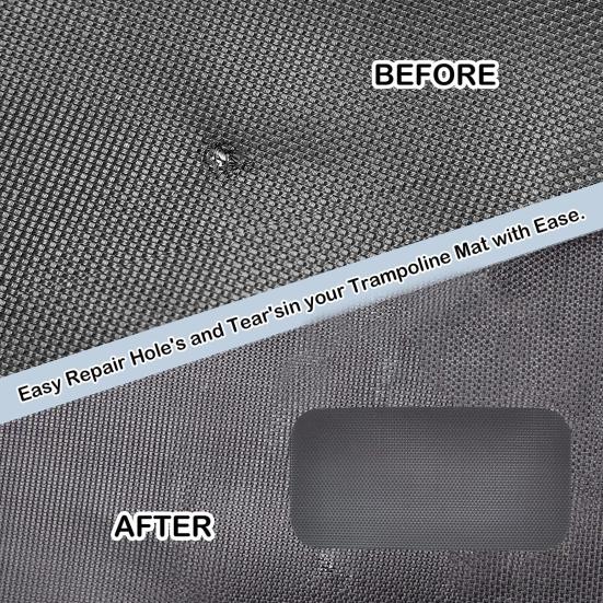 1 Set Trampoline Mat Wear-resistant High Density Waterproof Repairing TPE Trampoline Patch Repair Kit Outdoor Sports