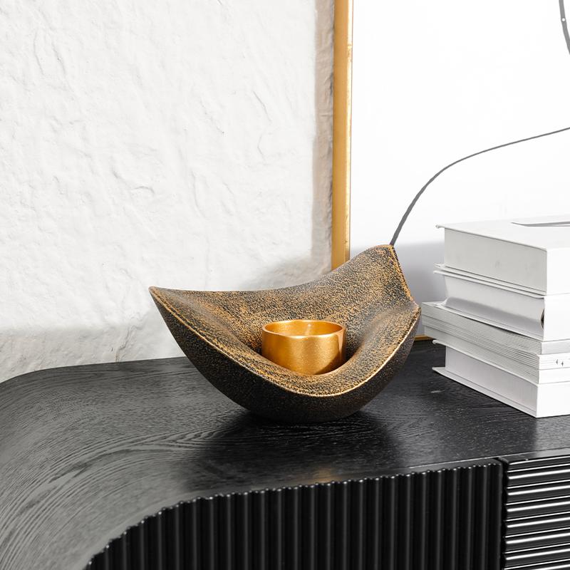 Resin Handicrafts Geometric Candlestick Bowl Candle Holder Tables Centerpieces Gold Candle Holders Home Decoration