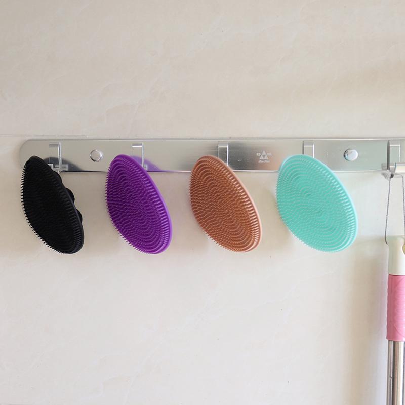 Silicone Shower Brush 3-finger Non-slip Massage Brush Cleansing Scrubber Gentle Exfoliating Glove