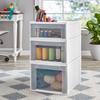 Small Stackable Storage Drawer Durable Resin Utility Organizer Clear Front Easy Care Home Office Dorm Apartment 19.75x15.5 X7