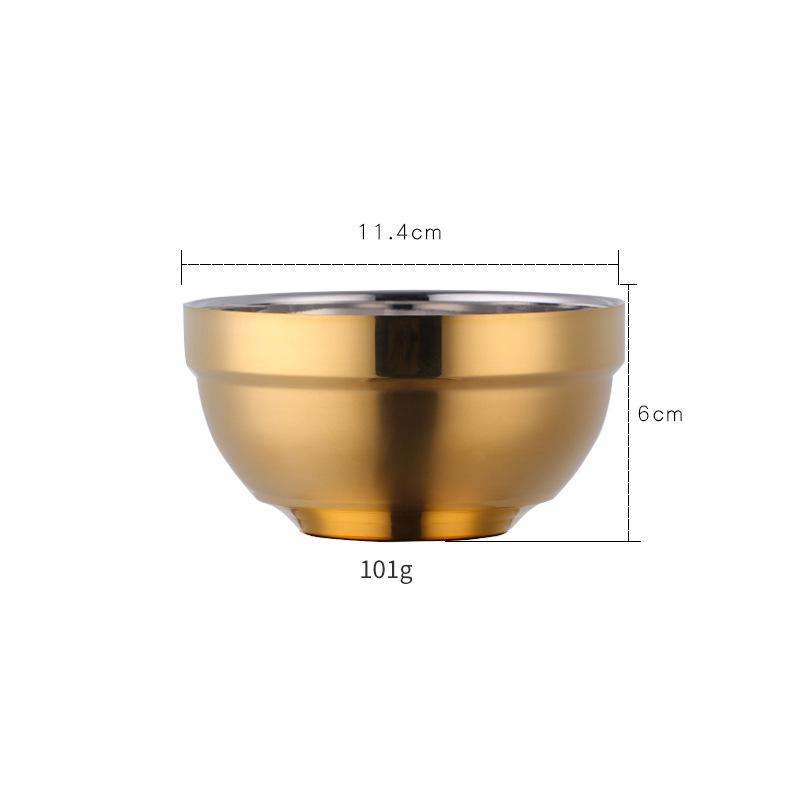 304 Stainless Steel Double-Layer Insulated Bowl for Children - Anti-Scald, Anti-Drop, Perfect for Rice and Soup