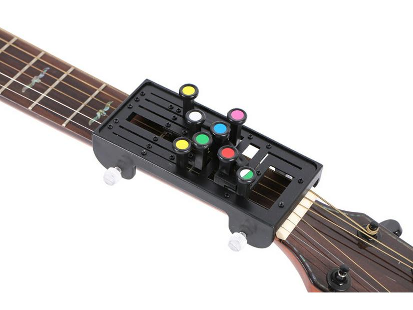One-Key Guitar Chord Practice Device for Finger Strengthening On Wooden Folk Guitar