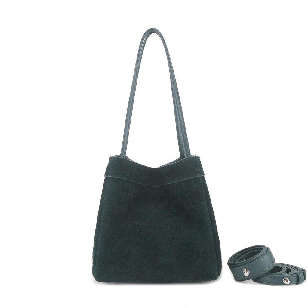 Gefrostete Rindsleder Schulter-Umhängetasche - Retro Herbst/Winter High-End Mode Nische Damen-Tasche.