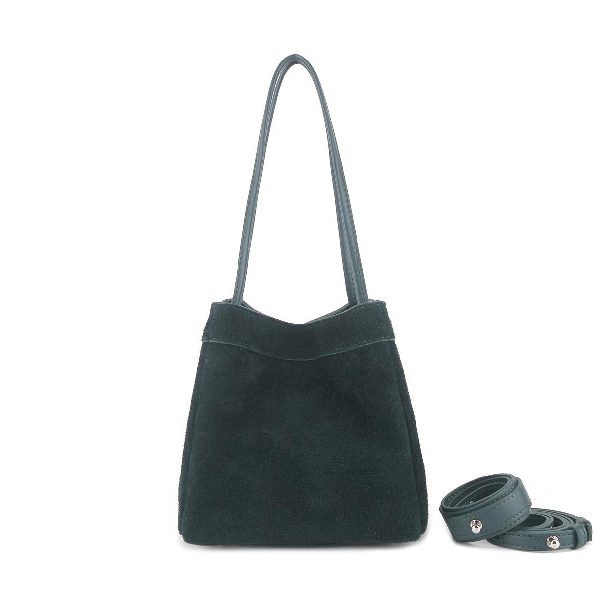 

Матова сумка кросбоді з коров ячої шкіри - Ретро Осінньо-зимова Висококласна Модна Нішева Жіноча Сумочка. зелений