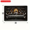 2d Flat 30*20cm, Last Supper Wooden Wall Art Sign, Elegant Black Wooden Decor with Religious Scene, Wooden Material, for Home, Kitchen, Bedroom, Bar.
