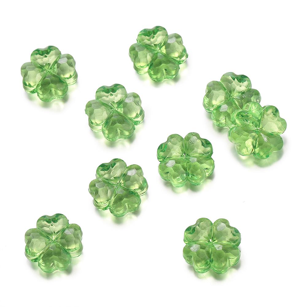 20pcs/Lots Acrylic Colored Bead DIY Bracelets Necklaces Flower Shape Spacer Loose Beads for Jewelry Making DIY Earring Supplies