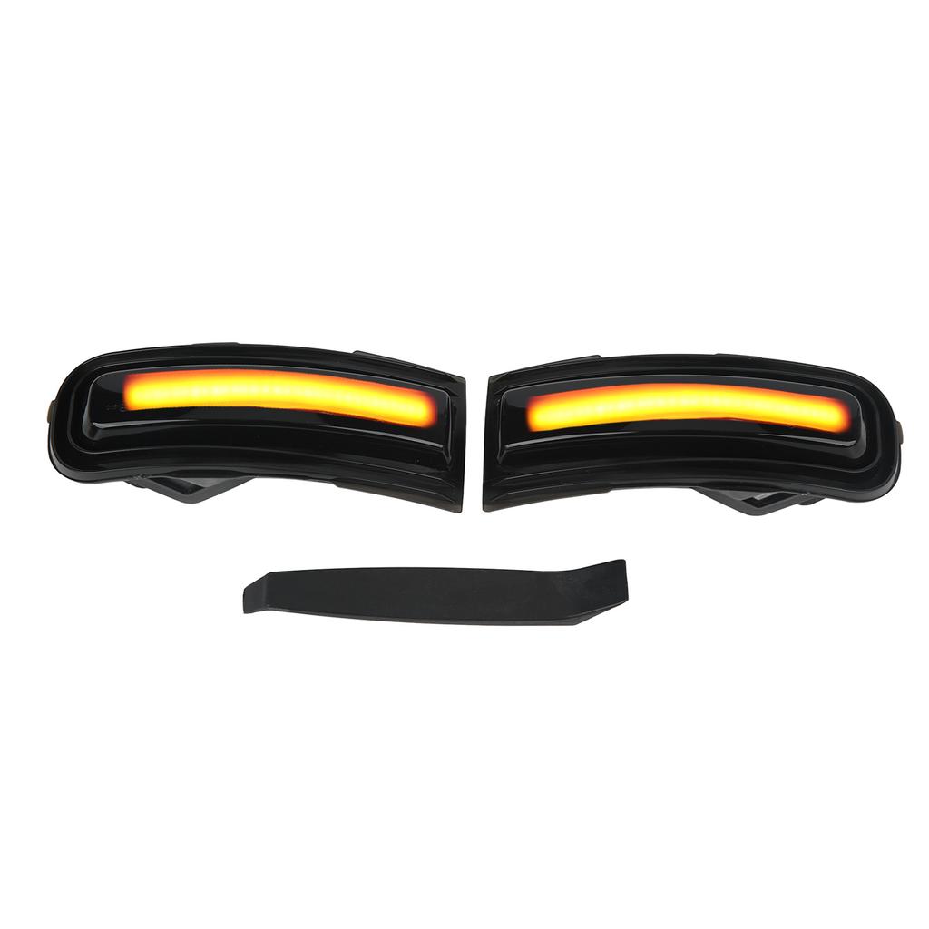 2 Pcs Side Mirror Turn Signal Light IP67 Waterproof Continuous Amber