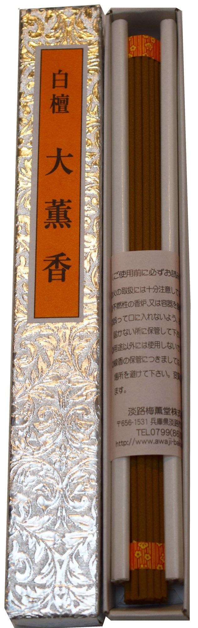 

Awaji Baikundou Incense Custom Thick Long Sandalwood Large Bundle Sticks, Order, 24cm, 3mm, Strips, Size, Incense, серебряный