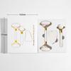 Natural White Marble Face & Eye Massage Stick Roller Set