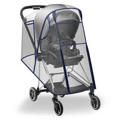 HOMEhome Stroller Rain Cover, Type A/B, Waterproof, Cold-Resistant, Windproof, Universal Size, Anti-Virus, Storage Pouch (Navy)