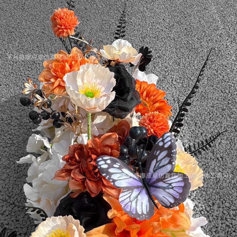 Autumn Color Artificial Flower Ball for Wedding and Event Decorations