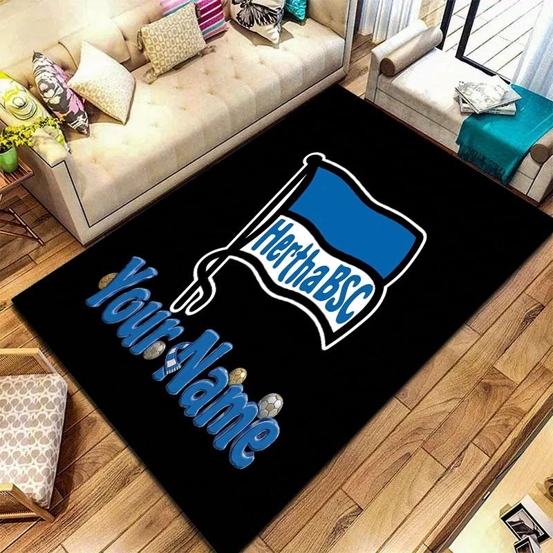 Hertha BSC Custom Name Carpet Rug for Living Room Bedroom Home Sofa Decoration,Kids play Non-slip Floor Mat