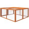 Holzklapp-Kaninchenstall, für 2-3 Kaninchen - Orange
