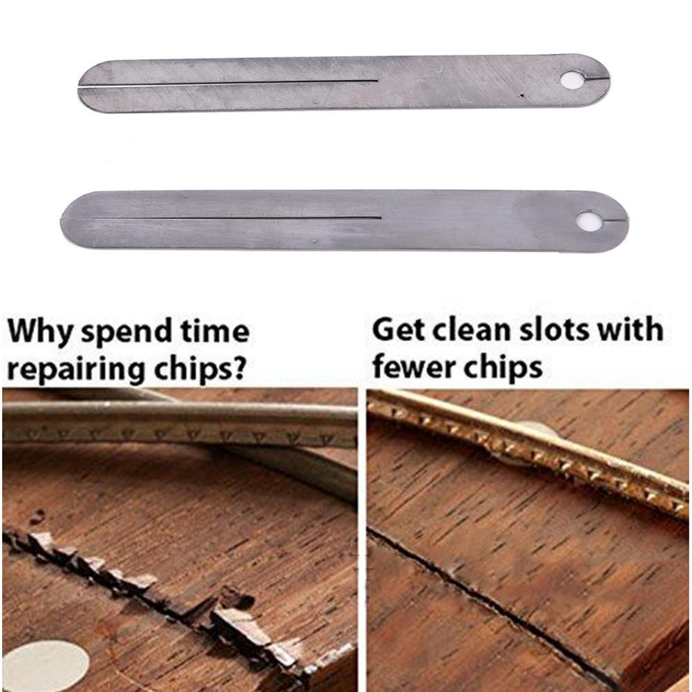 2Pcs Fret Puller Fretboard Fingerboard Fret Repair Tool Protector Steel Plate