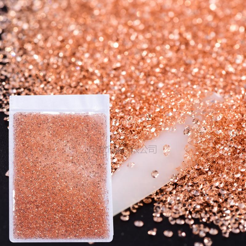 Nail Art Micro Zircon, Glass Crystal Sand Bare Diamond Pointed Bottom Rhinestone Diy Nail Art Accessories