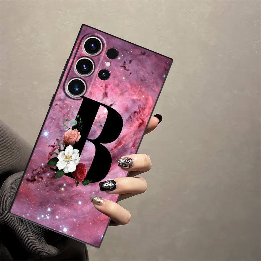 Personalized Letters Case for Samsung Galaxy S26 Ultra S24 S25 Plus S21 FE S20 Ultra S10 S9 Note 20 8 9 10 S23 Funda Phone Cover