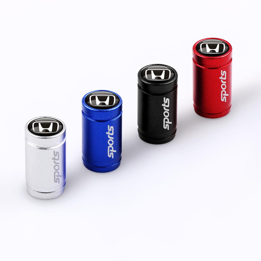 Car Wheel Tire Valve Caps Tyre Rim Stem Covers Dustproof For Honda Civic HRV Fit Accord Mugen Passport City Pilot Auto Valve Cap