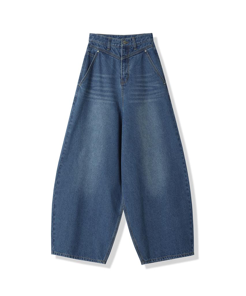 Genderist Rothen Wide Denim Pants Cotton Black (B Type)