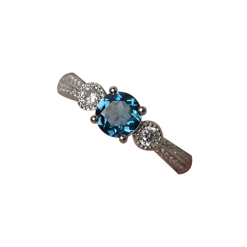 Sapphire Blue Engagement & Wedding Ring - Elegant European & American Style