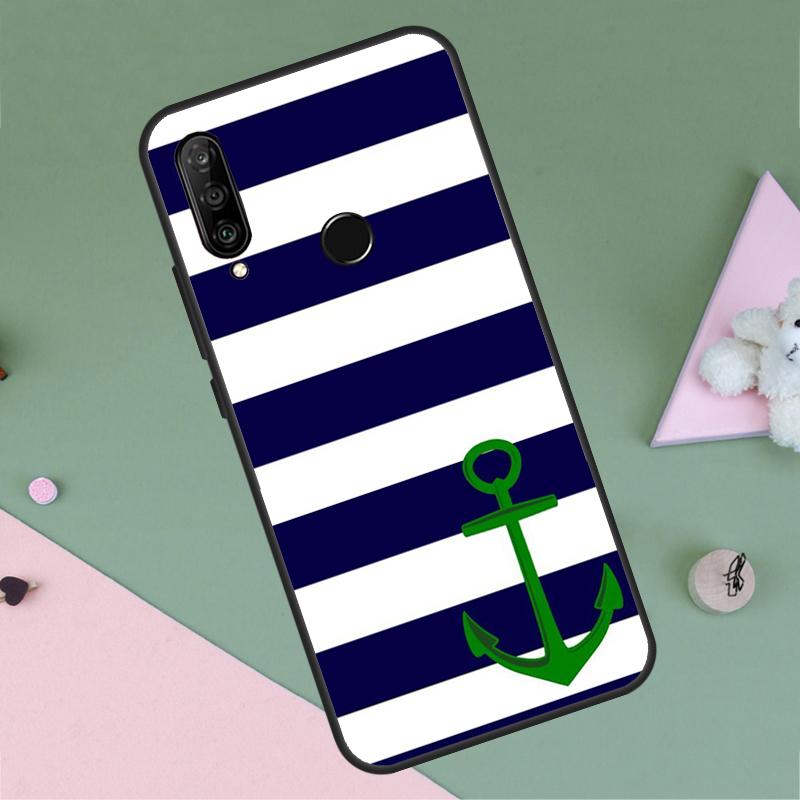 Nautical Anchor Boat Sea For Huawei Nova 12i 12s 11i 8i 7i 9 10 SE Y90 Y60 Y70 Y72 Y61 Y91 P30 P40 Lite P60 Pro Case