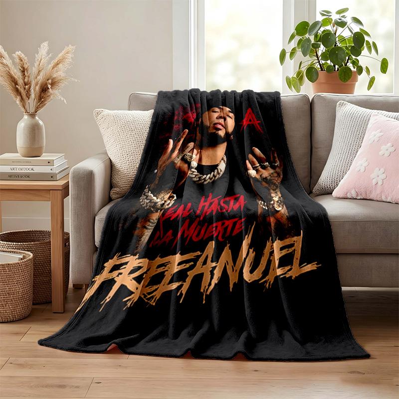 Anuel AA blanket Flannel Blanket Soft Cozy Plush Throw for Sofa Bed Lightweight Home Decoration
