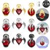Titanium Heart Bat Wing Ear Stud Piercing Earring, Fashionable and Sweet European-Korean Style.