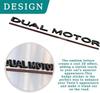 Bpyqc0 3D Raised DUAL MOTOR Underlined Letters Emblem for Tesla Model 3 Y X S Car Styling High Performance Trunk Badge Sticker