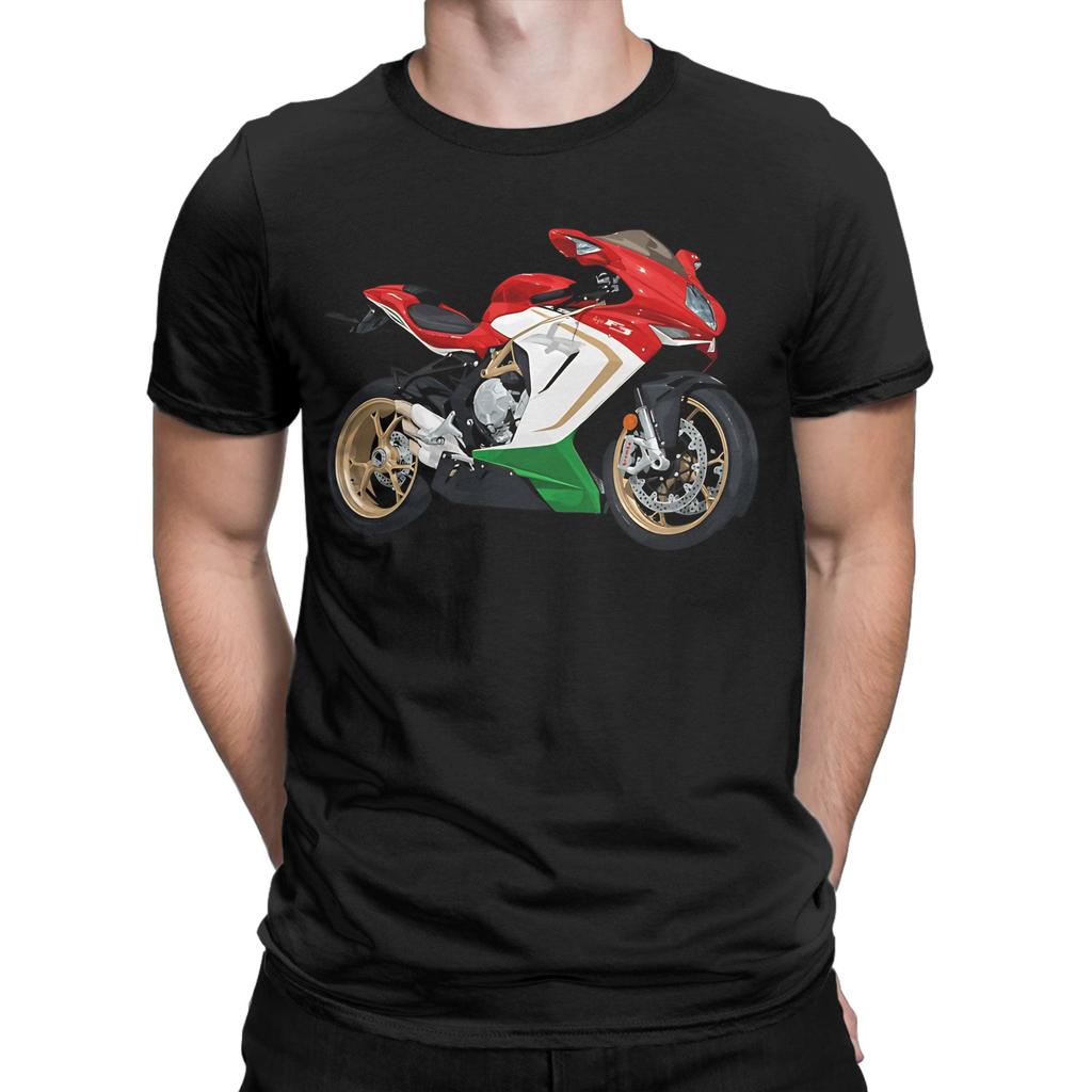 MV Agusta Triple Cylinder Power Classic Graphic 100% Cotton T-Shirt Tees Tops For Men