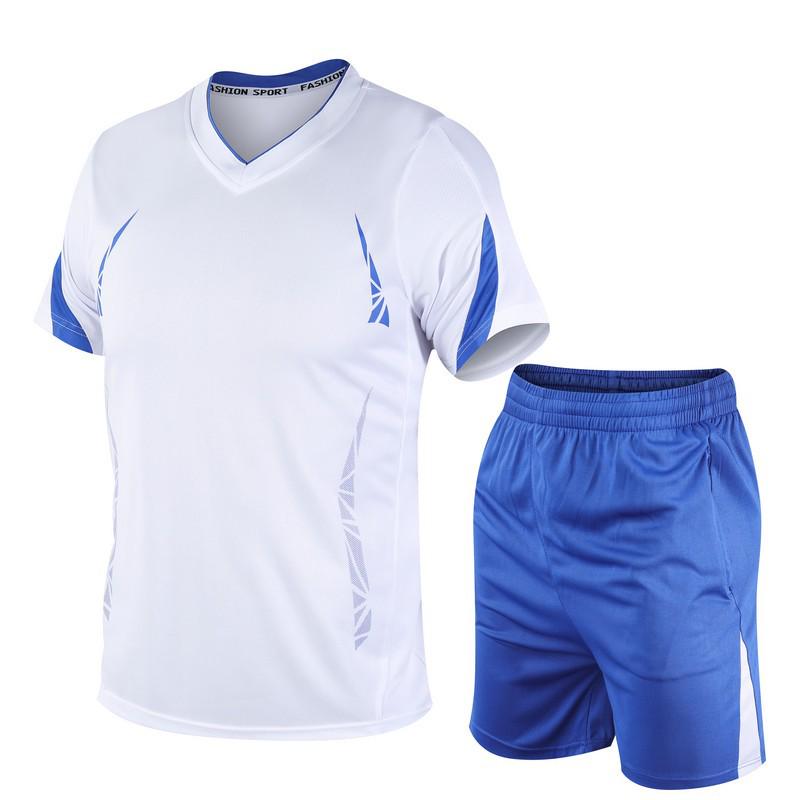Men's Summer Fitness Quick-Dry Sports Set: Short Sleeve T-Shirt & Loose Running Shorts